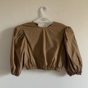 Bohême goods cropped puff sleeve blouse